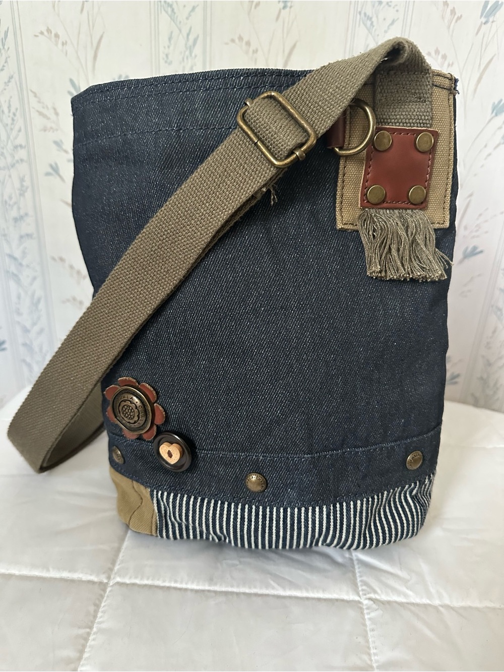 Chala Denim Bucket Crossbody